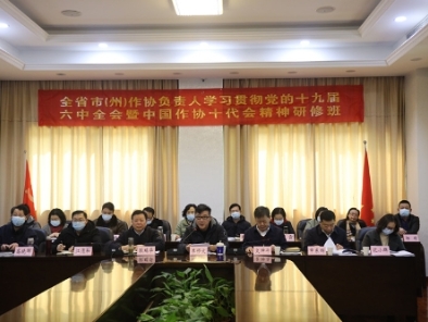 
                省作协举办全省市（州）作协负责人学习贯彻党的十九届六中全会暨中国作协十代会精神研修班